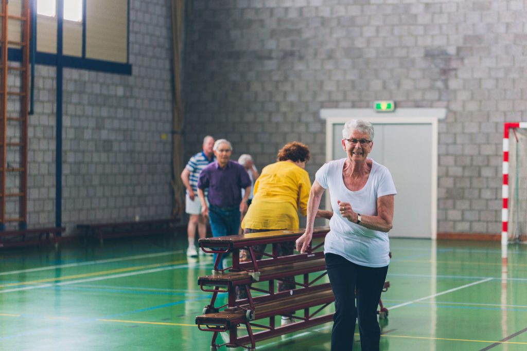 Senioren in Heemstede die aan het sporten zijn